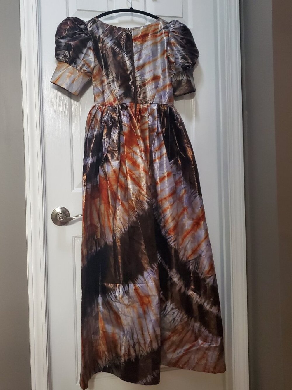African Wax Print Fabric Maxi Dress - Picture 3 of 7